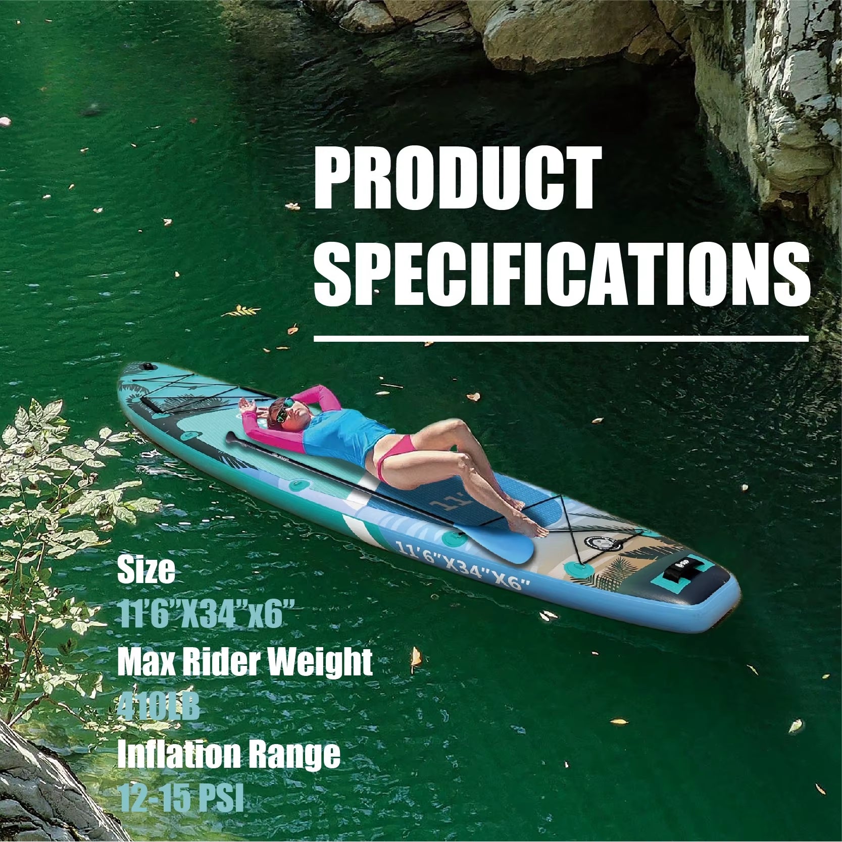 Premium Inflatable Surfboards for Water Sports - 11'6