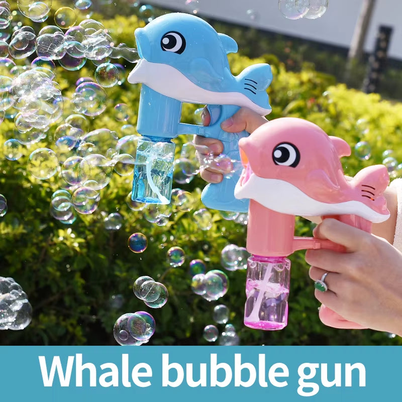 Whale Handheld Fully Automatic Bubble Gun Bubble Blower Summer Toys Indoor and Outdoor Must-Have Toys Easter Birthday Party