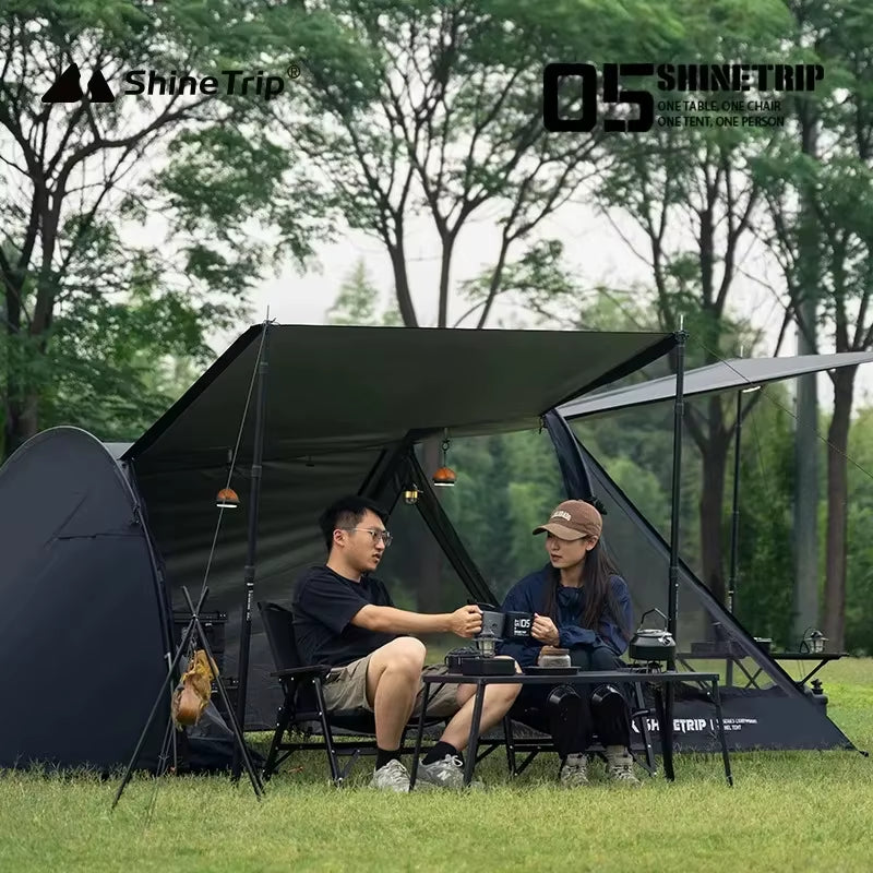 Shinetrip Lightweight Tunnel Camping Tent with Sun Protection and Spacious Design, Made from Durable Oxford Cloth, Multifunctional Outdoor Shelter