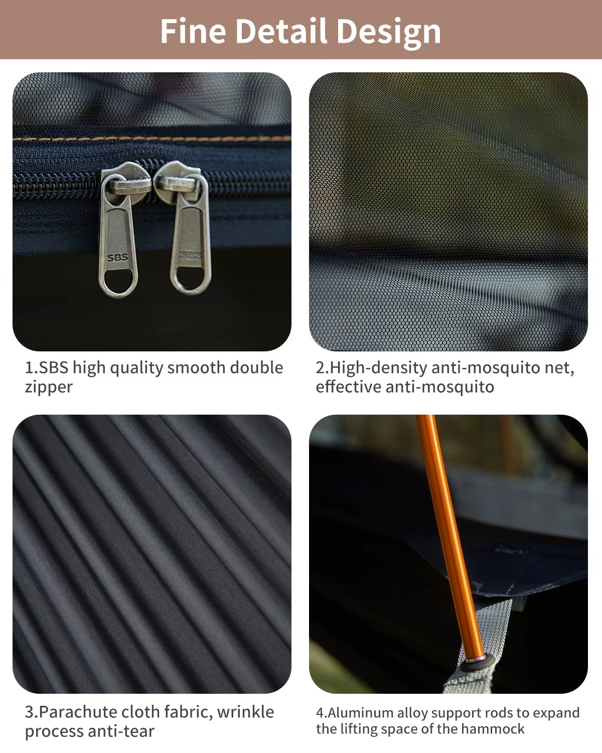 Premium Outdoor Double Hammock with Mosquito Net - Lightweight for Backpacking, Backyard, Hiking, and Camping