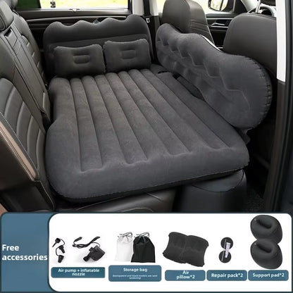 Car Inflatable Travel Bed for SUV Rear Seats - Air Cushion Mattress for Road Trips