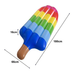 Leuchtender Regenbogen-Eiscreme-Pool-Schwimmreifen – 180 cm Spaß