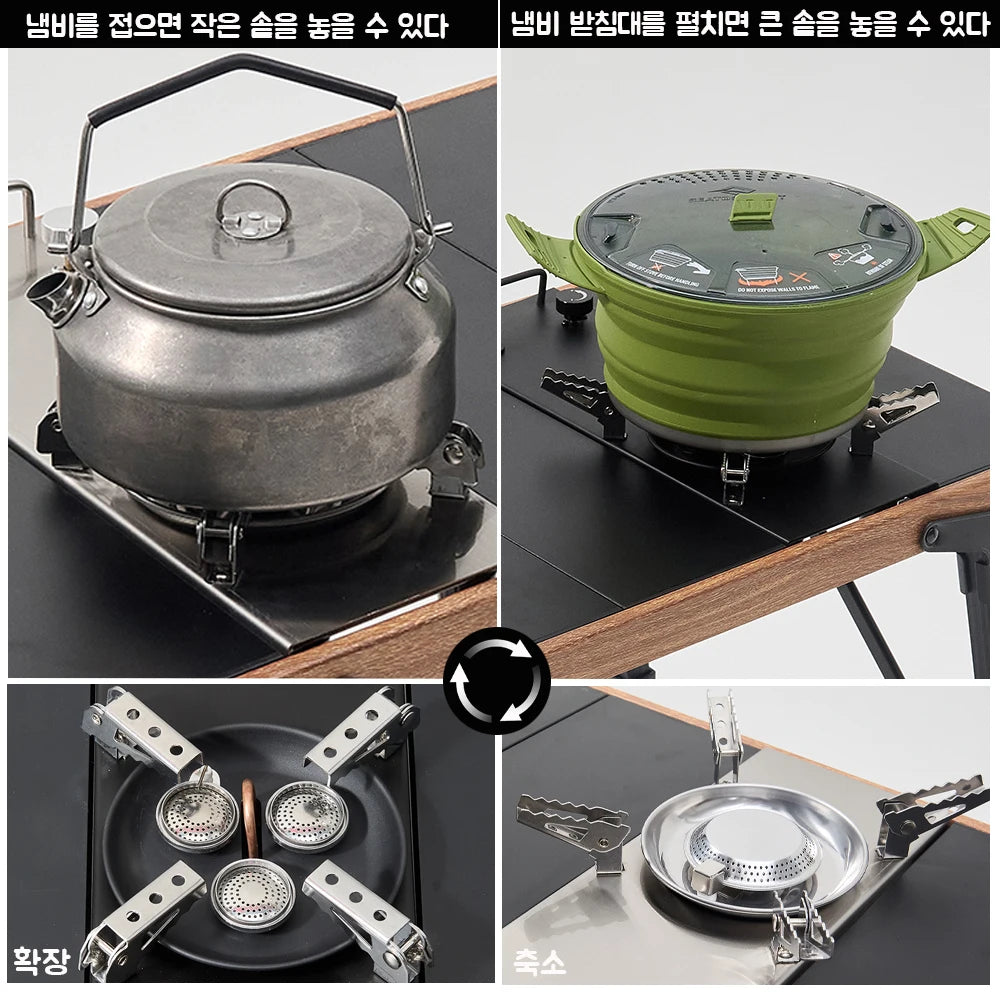 Panda-licious Portable BBQ Blast: The Mighty Gas Stove That Turns Campsites into Feasts!