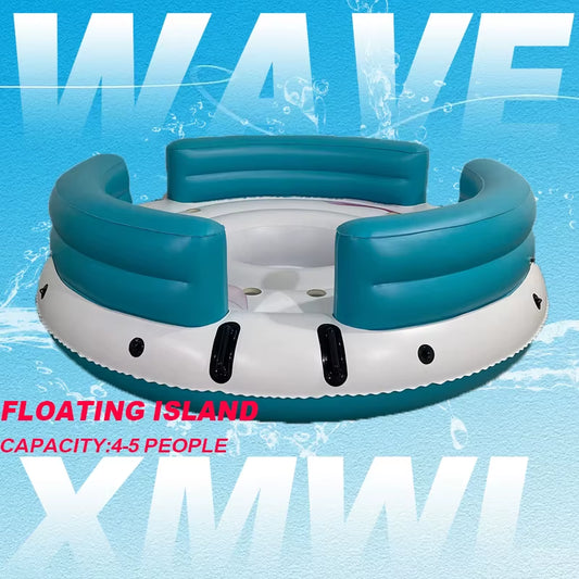 Waterproof Inflatable Sofa Bed Floating Island Floating Couch for Pool Folding Beach Rafting Boat for Swimming and Party