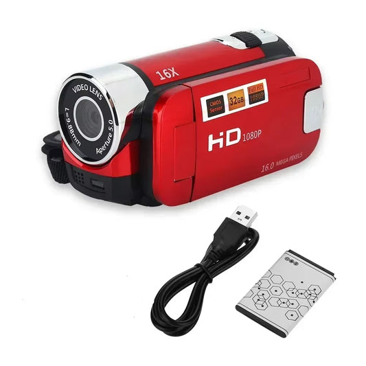 1080P Full HD Digital Camera 270° Rotation DV Video Recorder 2.7Inch Touch Screen Digital Camcorder 16X Digital Zoom CMOS Sensor