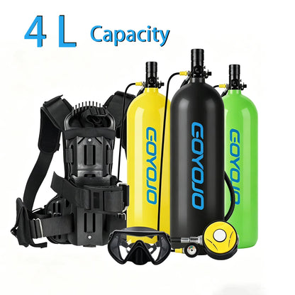 4L Snack-Sized Aqua Air Canister with Fancy Pipe - 60-Minute Gilly-Giver for Those “Oops, I Forgot to Breathe” Moments!