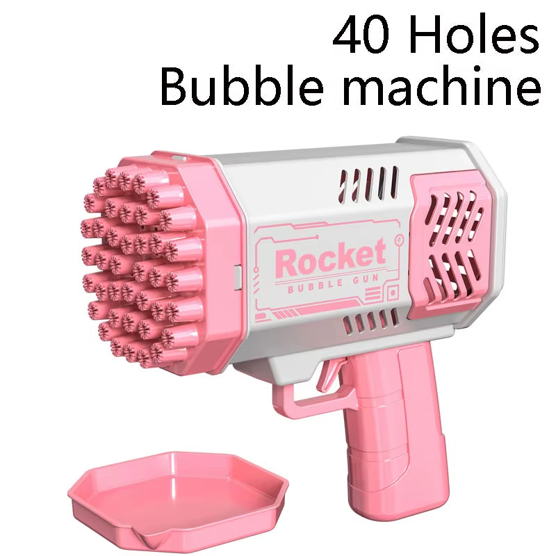 40/69 Holes Bubble Machine Ages 3+ Boy Girl Toys Birthday Wedding Kids Adult Party Toys Summer outside Bubble Gun Soap Blower