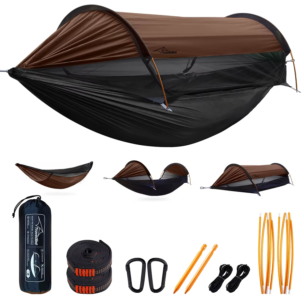 Premium Outdoor Double Hammock with Mosquito Net - Lightweight for Backpacking, Backyard, Hiking, and Camping