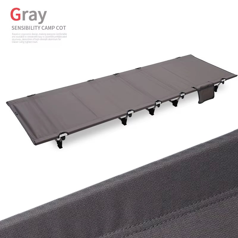 Outdoor Lightweight Portable Folding Camp Bed - Oxford Cloth Leisure Bed for Camping and Relaxation