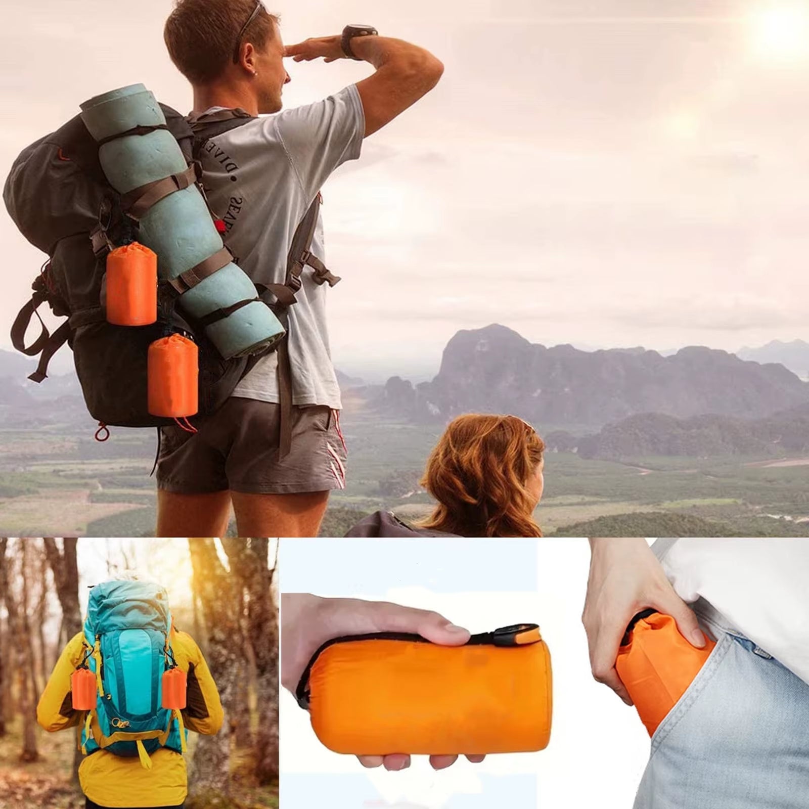 Waterproof Mylar Thermal Emergency Survival Shelter Tent for Two - Ideal for Hiking and Outdoor Camping