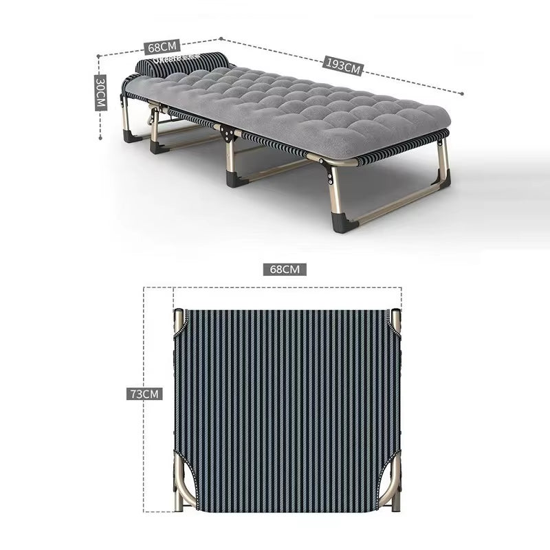 Portable Ultralight Folding Camping Bed for Single Person - Ideal for Hiking and Outdoor Use