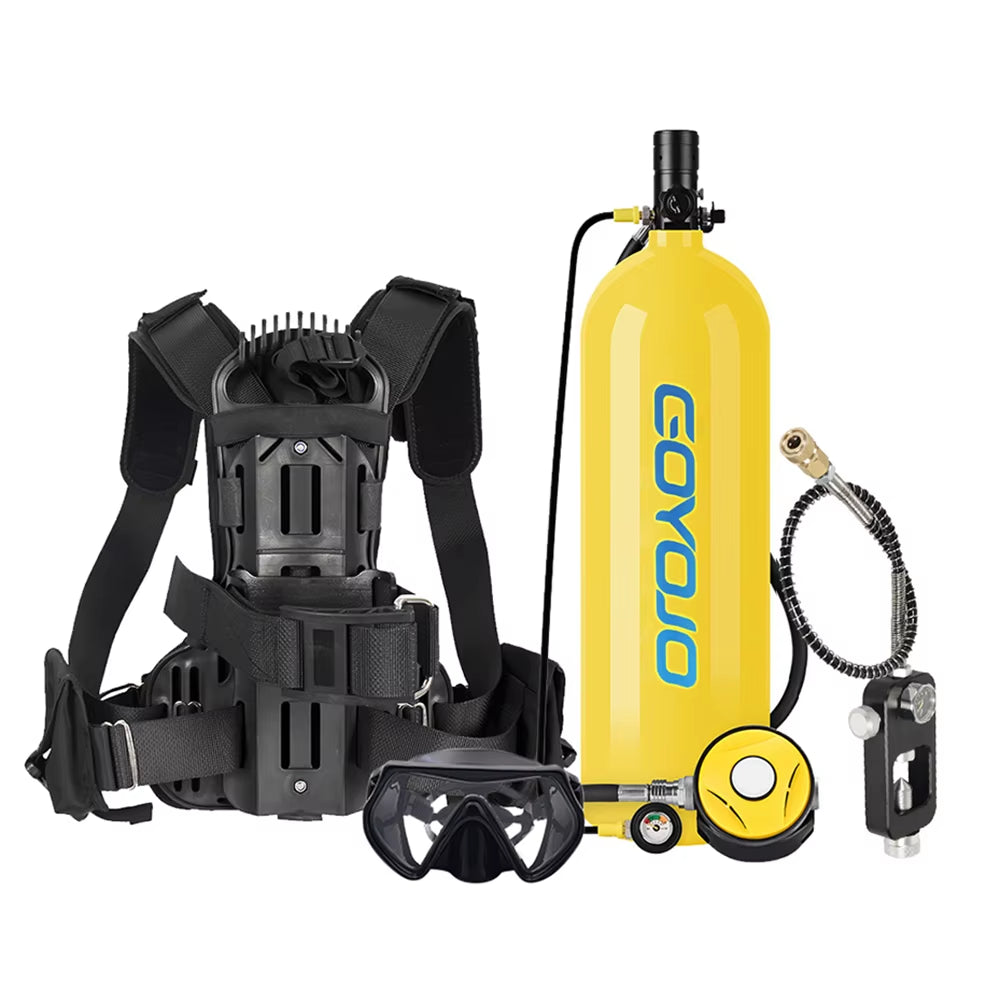 4L Snack-Sized Aqua Air Canister with Fancy Pipe - 60-Minute Gilly-Giver for Those “Oops, I Forgot to Breathe” Moments!