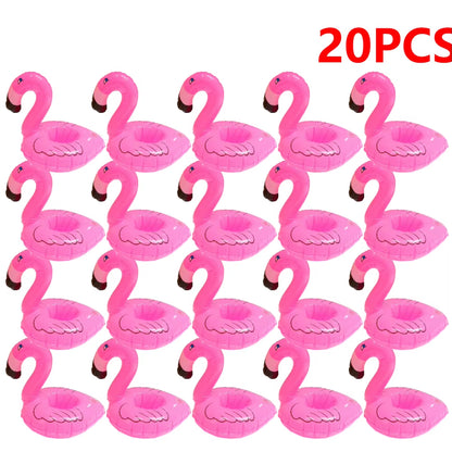 Float Inflatable Drink Cup Holder Pvc Floating Water Coaster Swimming Pool Drink Float Toy Flamingo Drinkware Tray Party Decor