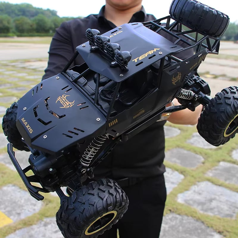 4WD 37CM Remote Control Off-Road RC Car - Super Alloy 4X4 Climbing Truck Buggy RTR Electric Vehicle for Children