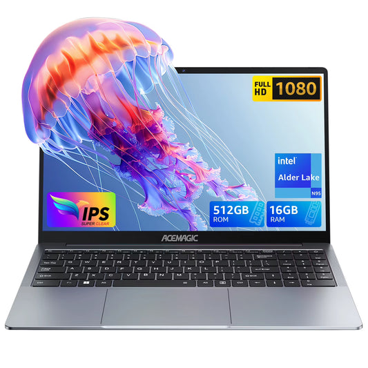 ACEMAGIC AX16 Laptop -  N97, 16-Inch Display, 16GB LPDDR4 RAM, 512GB SSD, Lightweight Business Notebook, Windows 11 Pro