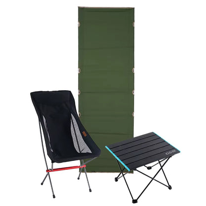 Outdoor Lightweight Portable Folding Camp Bed - Oxford Cloth Leisure Bed for Camping and Relaxation