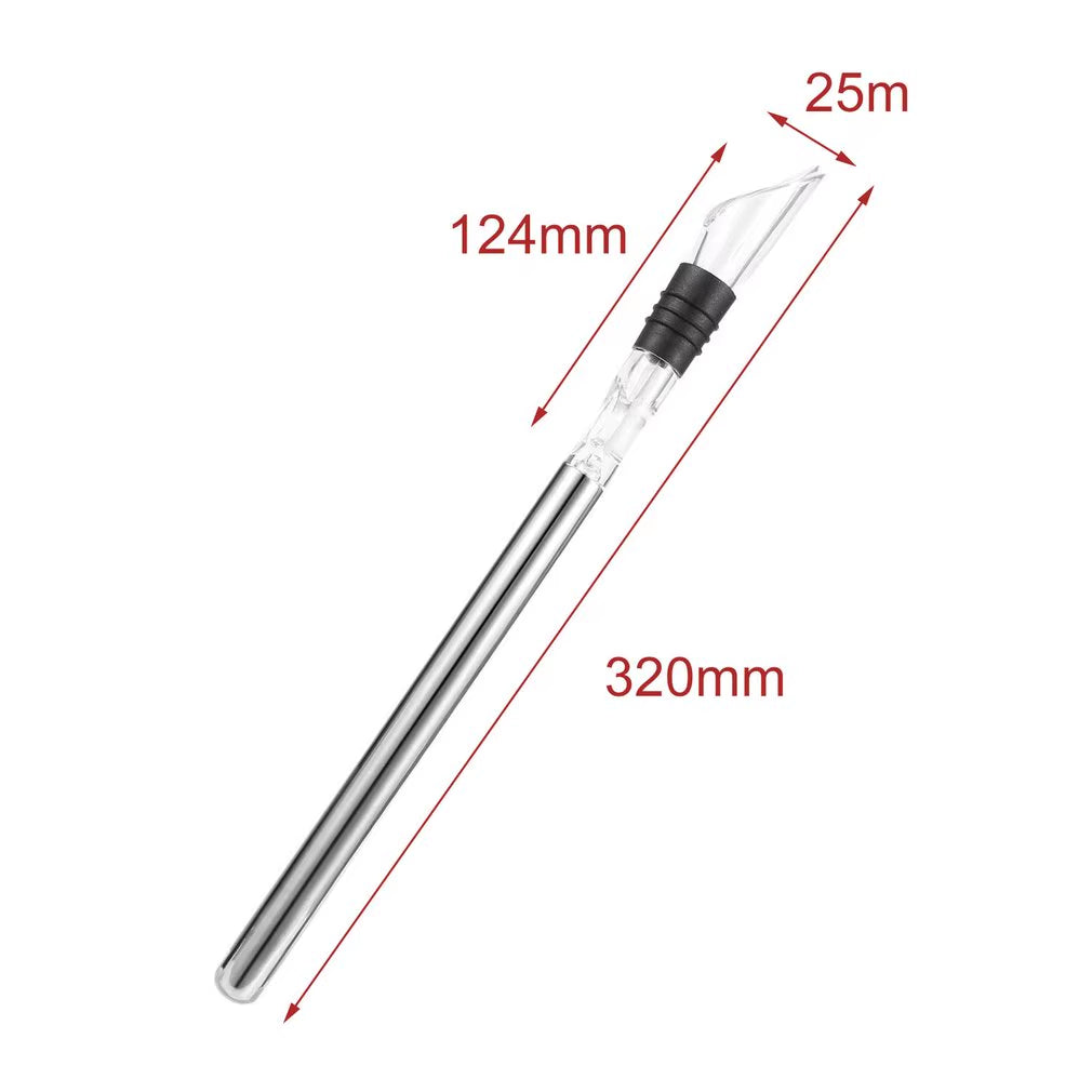Ice Wine Chiller Stick with Wine Pourer Stainless Steel Cooling Stick Cooler Beer Juice Beverage Frozen Stick Bar Party Tool