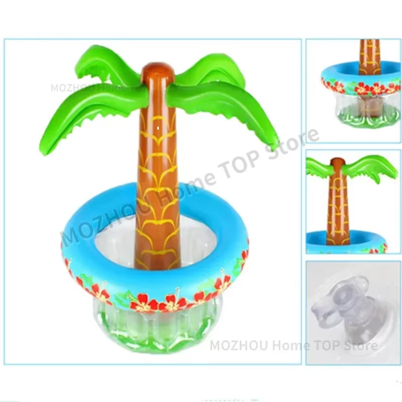 Inflatable Palm Tree Cooler Cooler for Pool Party Serving Bar Ice Tray Drink Holder Outdoor BBQ Picnic Luau Party Hawaiian Party