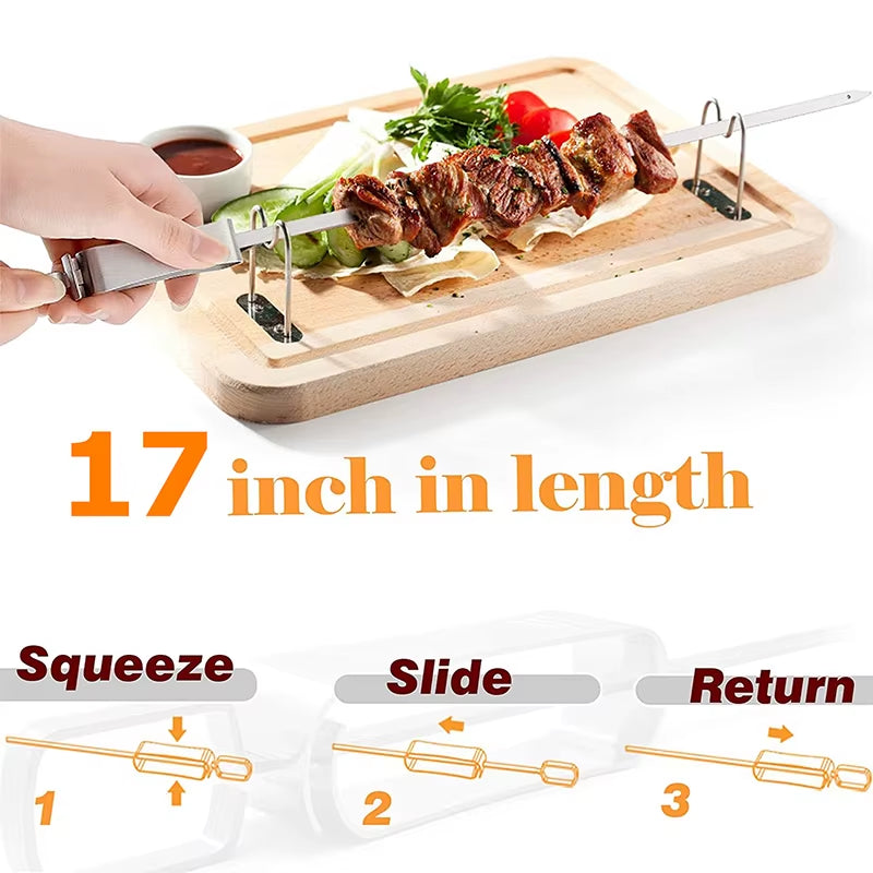 17-Inch Shish-Kabob Swords: The Ultimate Grill Warriors with Slidey Handles for Epic BBQ Battles!