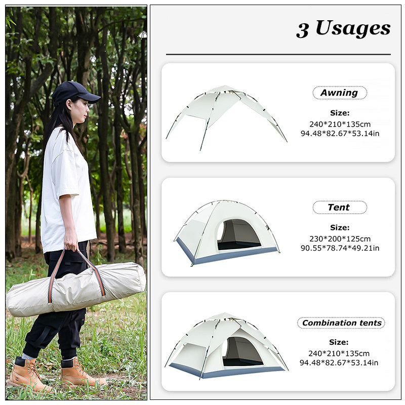 Quick-Open Adventure Camping Tent - Action Ready!