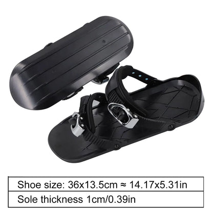 Winter Mini Short Ski Skates Snowboard Boots Skiboards Adjuatable Short Snow Skateboard Outdoor Sports Classic Beginner Sleds