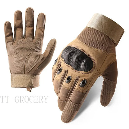 Touch Screen Tactical Paintball Airsoft Combat Motocycle Hard Knuckle Full Finger Gloves Security Protection