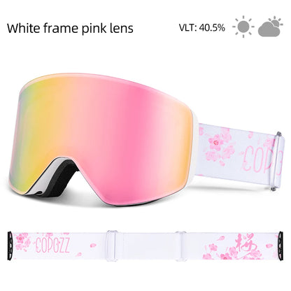 Professional Winter Ski Goggles Magnetic Quick-Change Double Layers Anti-Fog Snowboard Goggles Men Women Ski Equipment