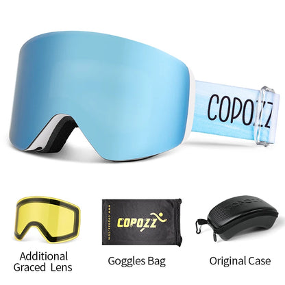 Professional Winter Ski Goggles Magnetic Quick-Change Double Layers Anti-Fog Snowboard Goggles Men Women Ski Equipment