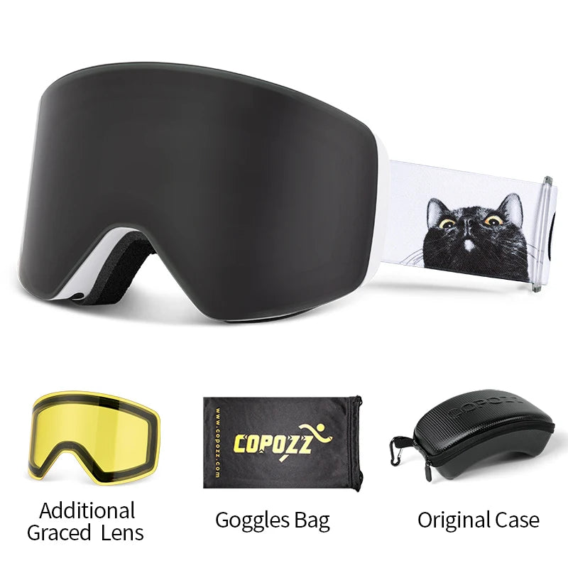 Professional Winter Ski Goggles Magnetic Quick-Change Double Layers Anti-Fog Snowboard Goggles Men Women Ski Equipment