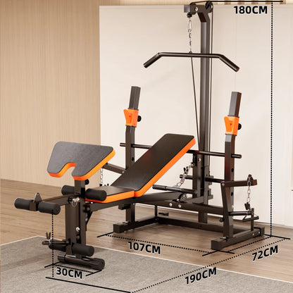 Household Barbell Weightlifting Bench , Fitness Press Bed, High Pull Bird Stool, Folding Weight Lifting Bed, Multi-Function