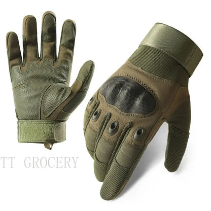 Touch Screen Tactical Paintball Airsoft Combat Motocycle Hard Knuckle Full Finger Gloves Security Protection