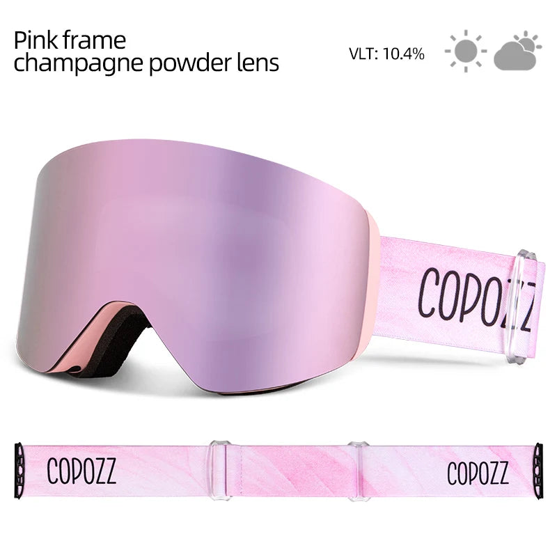 Professional Winter Ski Goggles Magnetic Quick-Change Double Layers Anti-Fog Snowboard Goggles Men Women Ski Equipment