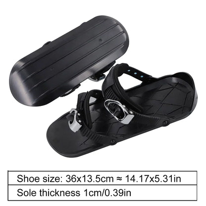 Winter Mini Short Ski Skates Snowboard Boots Skiboards Adjuatable Short Snow Skateboard Outdoor Sports Classic Beginner Sleds