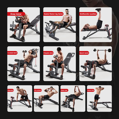 Dumbbell Bench Recumbent Bench Home Fitness Chair Deadlift Aid Men'S Barbell Flying Bird Folding Multifunctional Bench