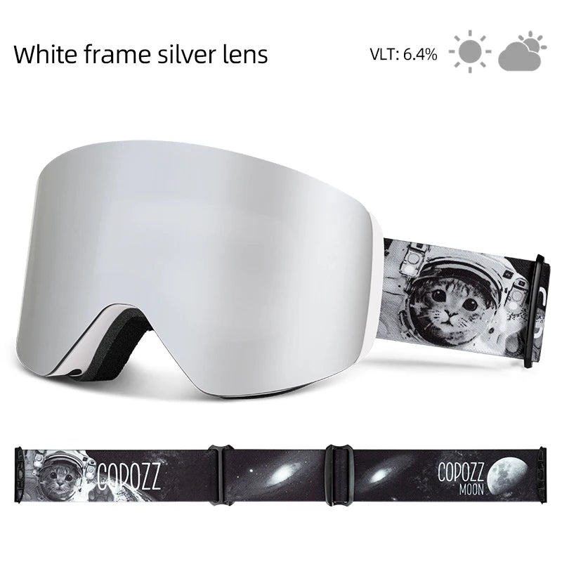 Professional Winter Ski Goggles Magnetic Quick-Change Double Layers Anti-Fog Snowboard Goggles Men Women Ski Equipment