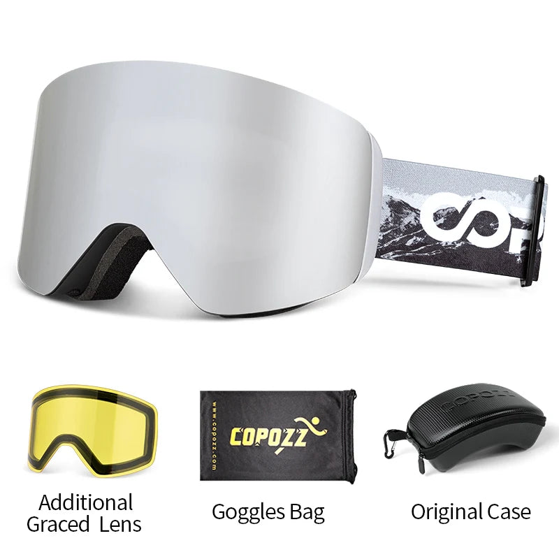 Professional Winter Ski Goggles Magnetic Quick-Change Double Layers Anti-Fog Snowboard Goggles Men Women Ski Equipment