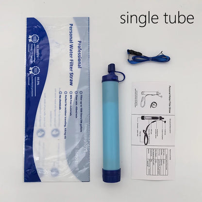 Outdoor Mini Water Filter Straw Camping Purification Portable Hiking Water Purifier for Survival or Emergency Supplies