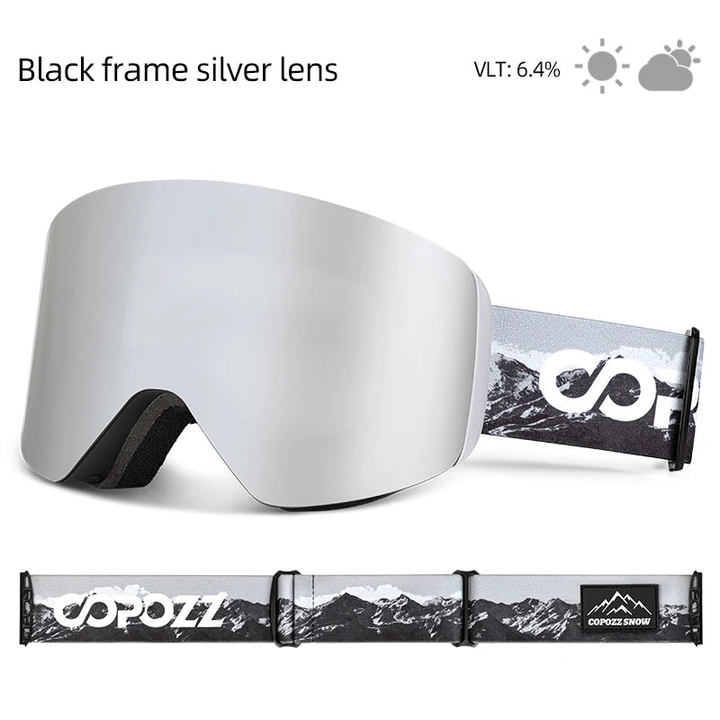 Professional Winter Ski Goggles Magnetic Quick-Change Double Layers Anti-Fog Snowboard Goggles Men Women Ski Equipment