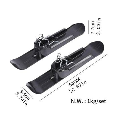 2X Snow Sledge Board Bike Snowboard Lightweight Snow Ski Skiing Board Ski Plate for Balancing Bike Disabled Wheelchair Scooter