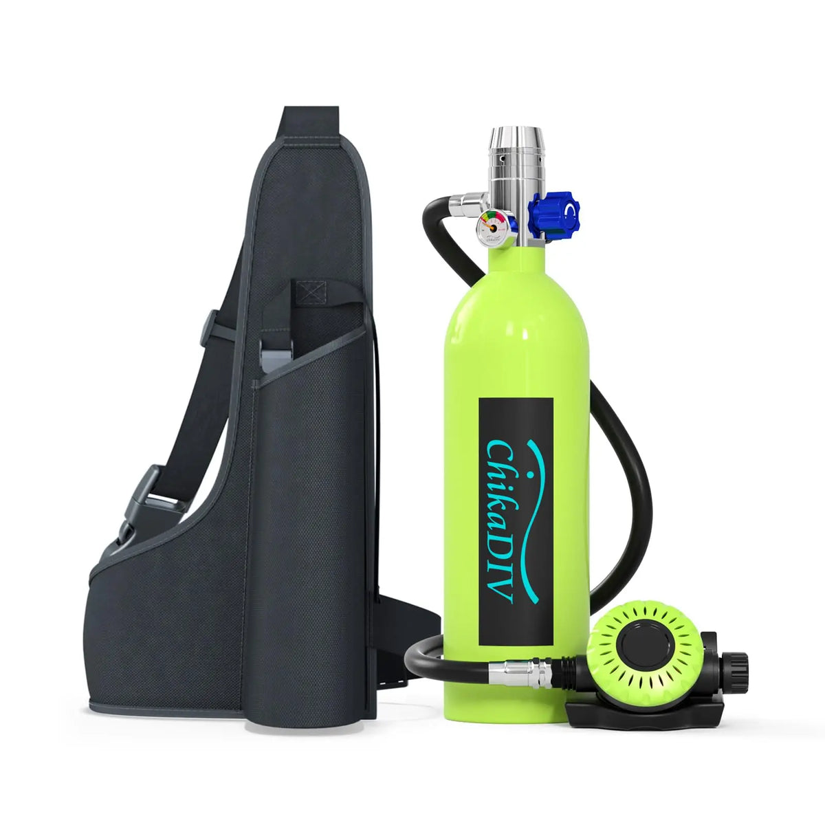 Dive into Adventure with ChikaDIV's Ultimate Underwater Snorkel Party Pack – Mini-Oxygen Tank, Hand-Pump, and Snorkel Mask Included!