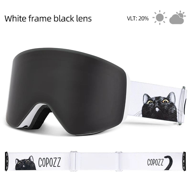 Professional Winter Ski Goggles Magnetic Quick-Change Double Layers Anti-Fog Snowboard Goggles Men Women Ski Equipment