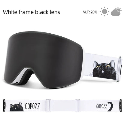 Professional Winter Ski Goggles Magnetic Quick-Change Double Layers Anti-Fog Snowboard Goggles Men Women Ski Equipment