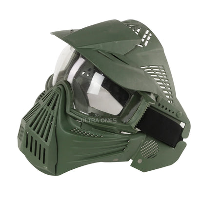 Tactical Mask with Lens Shooting Paintball Training Cs Wargame Full Face Mask Protection Airsoft Combat Masks Goggles Set