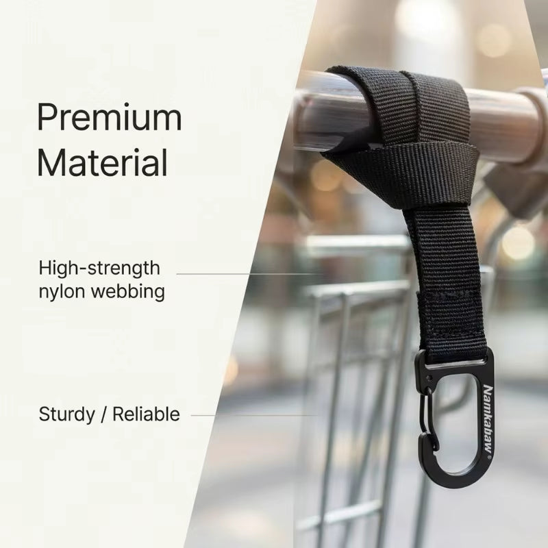 Multifunctional Webbing Carabiner Hook, EDC Quick Release Carabiner for E-Bike Suspension, DIY Backpack Keychain Camping Equipment