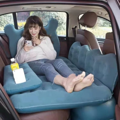 Car Inflatable Travel Bed for SUV Rear Seats - Air Cushion Mattress for Road Trips