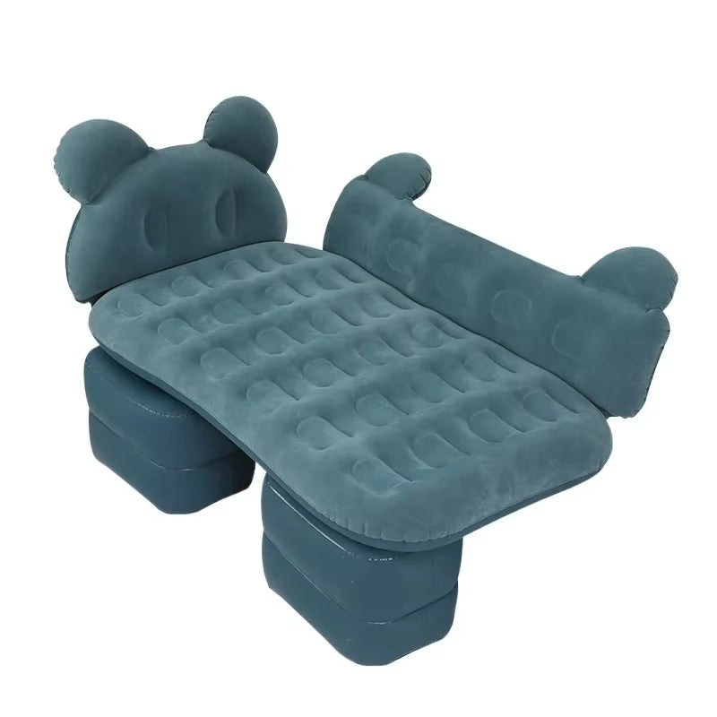 Car Inflatable Travel Bed for SUV Rear Seats - Air Cushion Mattress for Road Trips