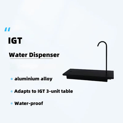 IGT Elektrischer Wasserspender für Camping – IGT 3000 mAh Wasserdichte Wasserpumpe mit Aluminium-Tischeinheit und Zubehör