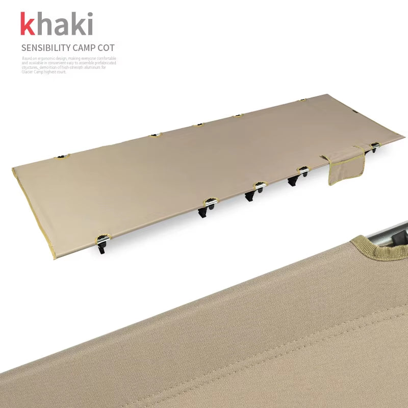 Outdoor Lightweight Portable Folding Camp Bed - Oxford Cloth Leisure Bed for Camping and Relaxation