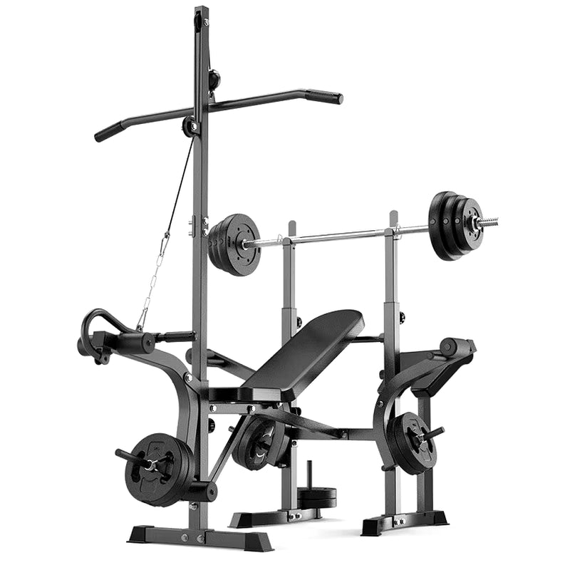 Fitness Equipment Home Bench Press Squat Frame Multi-Functional Weight Lifting Bed Barbell Combination Set Men'S Fitness Bench