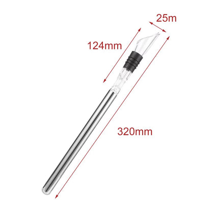 Ice Wine Chiller Stick with Wine Pourer Stainless Steel Cooling Stick Cooler Beer Juice Beverage Frozen Stick Bar Party Tool